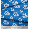 thumbnail image 2 of Soimoi Blue Cotton Voile Fabric Artistic Flower & Geometric Print Fabric by the Yard 56 Inch Wide, 2 of 3