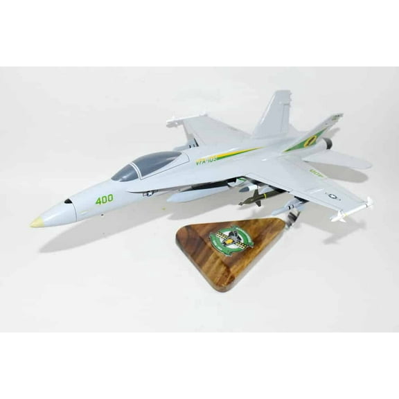 VFA-105 Gunslingers 2003 F/A-18C Model, Navy, 1/37th (18") Scale, Mahogany