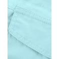 thumbnail image 6 of Noilla Women Shorts Casual Cargo Short Linen Loose Ladies Plus Size Bottoms Summer Pants Light Blue S, 6 of 7