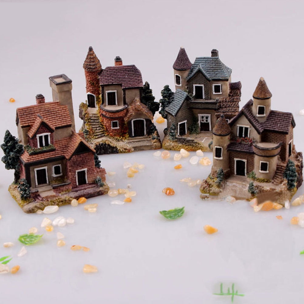 Miniature House Fairy Garden Micro Landscape Home Decoration Resin Craft Decors 