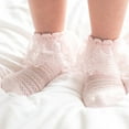 thumbnail image 4 of GigrtiJin 0-5 Years Preemie Newborn Toddler Cotton Socks Solid Color Embroidered Lace Thin Mesh Ruffle Princess Socks, 4 of 4