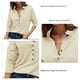 thumbnail image 4 of Blusa con botones de manga larga, camisa con botones en la parte delantera para mujer, camisa básica con botones para mujer, blusa con botones para mujer, diseño exquisito, 4 of 5
