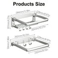 thumbnail image 5 of Upgrades Bathroom Washbasin Rack Space Saving Wall Mounted Organizes Bathroom Hanging Shelf Aluminum Rack for Washbasin, 5 of 13