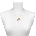 thumbnail image 2 of Delight Jewelry Gold-tone Crystal Initial - E - Large Goldtone Crystal Initial - Q - Charm Necklace, 17.5"+2", 2 of 4