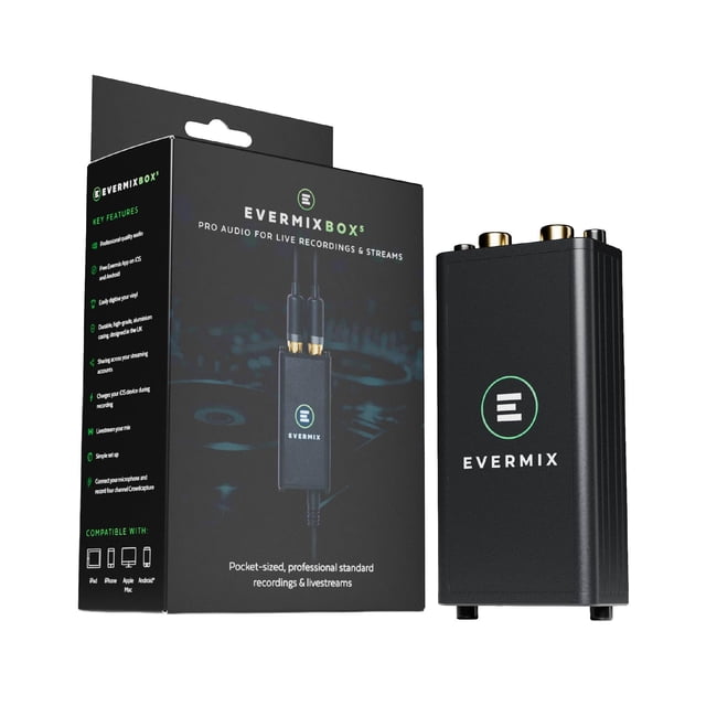 Interfaz de Audio DJ EvermixBox5 Grabación Livestream iOS Android
