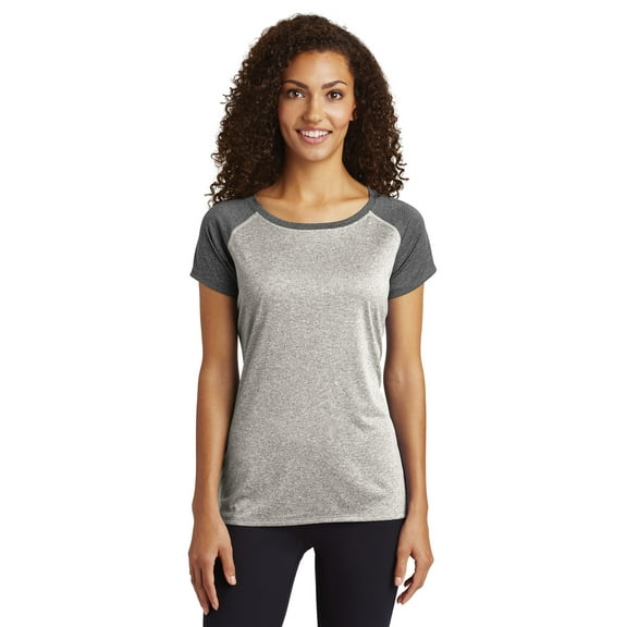 Sport Tek Women's Hthr-On-Hthr Scoop Neck Tee
