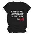 thumbnail image 1 of Tops de Mujer Camisas Casuales Blusas Moda Impreso Cuello Redondo Manga Corta Suelto Odeerbi  ODB151877, 1 of 4