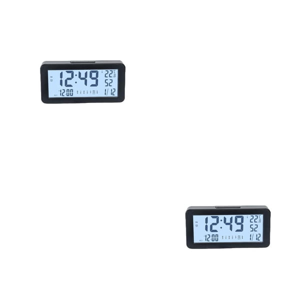 Wosthever Reloj Digital retroiluminado, temperatura, decoración de , luz de humedad, relojes táctiles, pantalla grande, recargable, dormitorio,