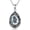 06 June-Rose, variant on Birth Flower Necklace S925 Sterling Silver Floral Birth Teardrop Moonstone Necklaces Butterfly Floral Jewelry for Women Mom Birthday Gift