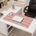 thumbnail image 3 of Long Mouse Pads for Desk,White Christmas Folk Pattern Desk Mats on Top Of Desks, Desk Mouse Pad Extra Large with 3mm Non-Slip Base and Stitched Edge for Gaming,Office,Work,Home 31.5x15.7in, 3 of 5