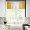thumbnail image 3 of Kitchen Curtains Set, Orange Ombre Kitchen Curtains and Valances Set, Farmhouse Orange Gradient Aesthetics Rod Pocket Tier Curtains 36 Inch Length for Cafe/Bedroom Windows, 3 of 6