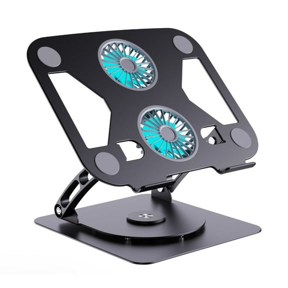 Zeiwohndc 2 Fan Adjustable Laptop Stand for 15.9inch Devices with 360 Degree Rotation