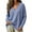 Navy, variant on TKKCS Womens Waffle Knit V Neck Long Sleeve Tops Loose Fit Soft Stretch Pullover Daily Casual Oversized Blouses Navy XL