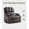 thumbnail image 2 of 22” Extra-Large Recliner Chair with Heat and Massage, 360° Manual Swivel Lazy Recliner for Adults, 2 of 9