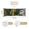 thumbnail image 2 of Bingfone Body Pillow Cover Long Pillow Case with Zipper Decorative Bedding Pillowcase 20"x54" Soft Cushion Pillow Case for Bedroom (without pillow core) -Cozy Cottage Lakeside Sunset, 2 of 6