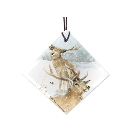 Marjolein Bastin (Snowy Deer) StarFire Prints™ Hanging Glass Print SPSQU683