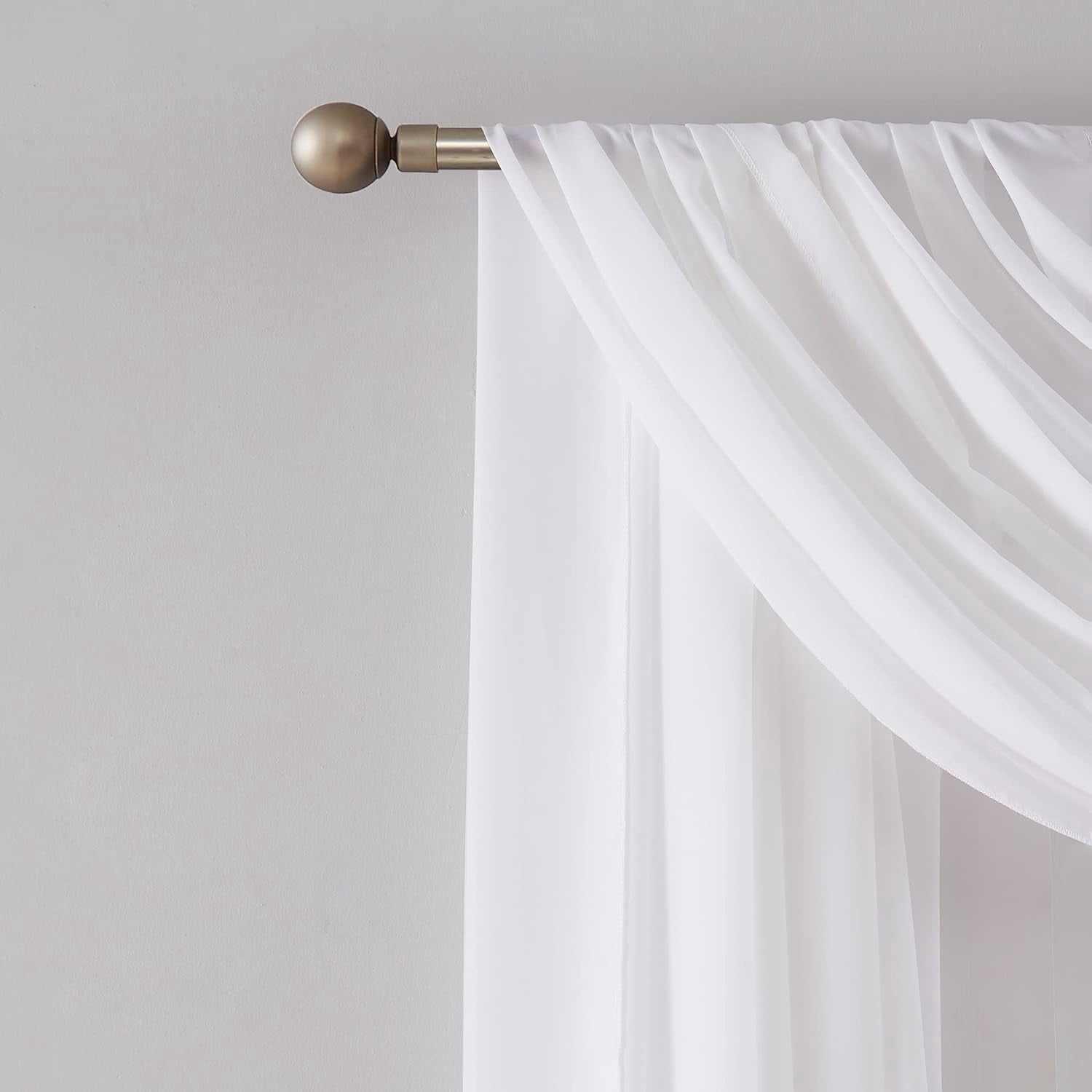 WARM HOME DESIGNS 10 Yards White Chiffon Fabric for Kitchen or Wedding Arch Decorations. CF 360 WHITE