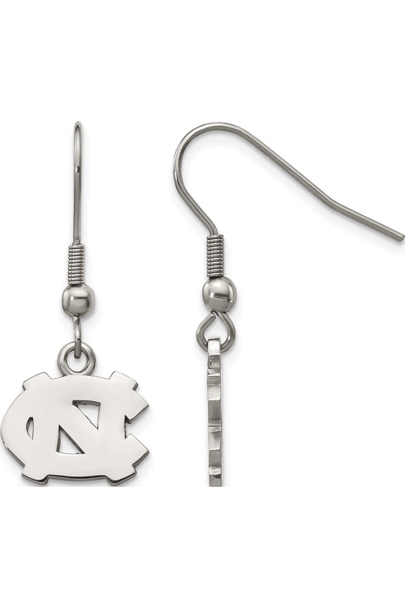 Stainless Steel Logoart University Of North Carolina Dangle Earrings Made In Thailand st517unc
