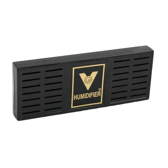 Humidifier 6-1/2" x 2-1/2" Rectangle - Black - Maintains up to 250 Cigars