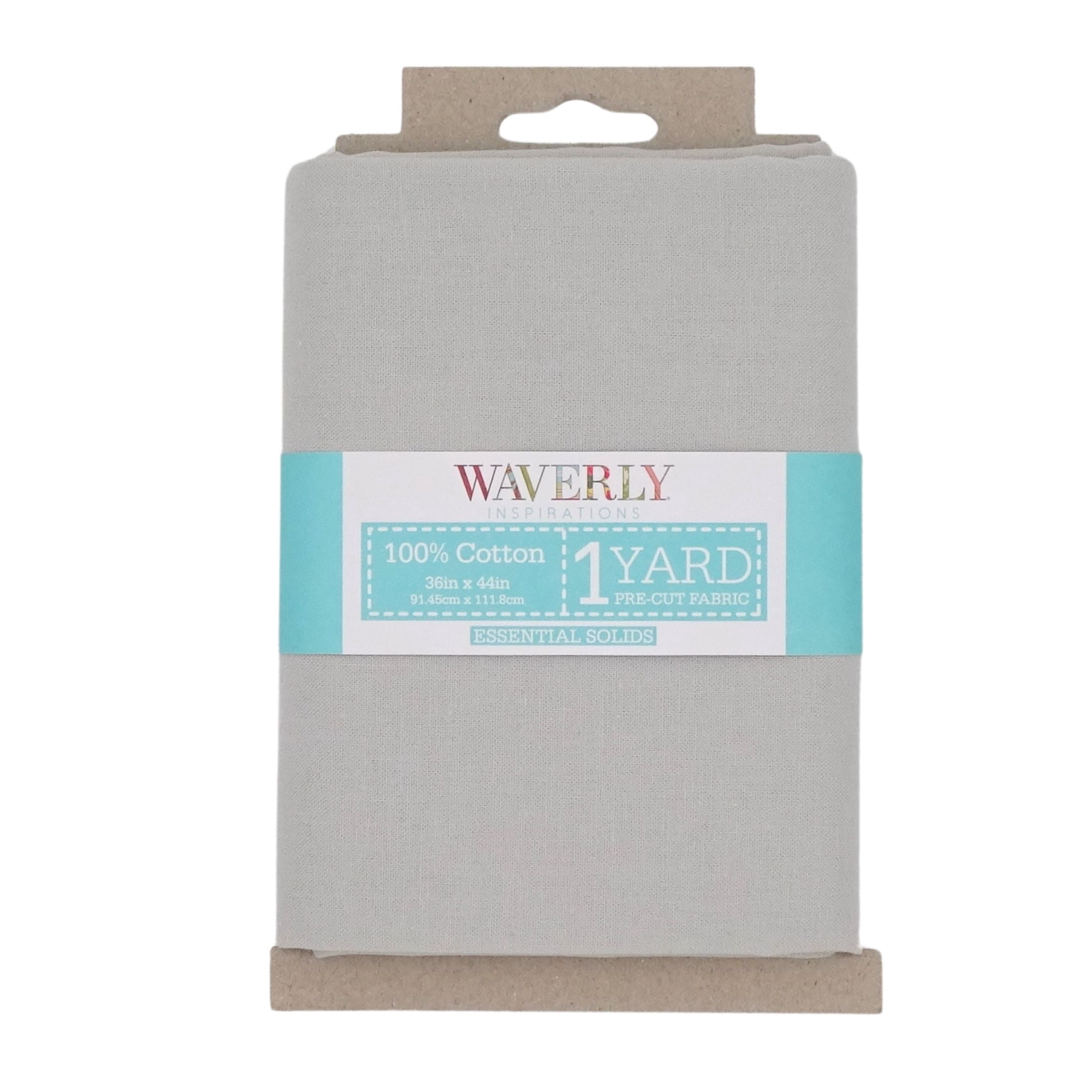 Waverly Inspirations 1 Yard Cut 100% Cotton Solid Fabric, Dove Gray, 44" Wide for Quilting & Sewing