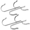 thumbnail image 1 of Pool Pole Hanger Premium 4Pcs Aluminium Holder Set, Perfect Hooks for Telescopic Poles, Skimmers, Leaf Rakes, Nets,4 x Pool Pole Hanger 8 x screw,Silver, 1 of 7
