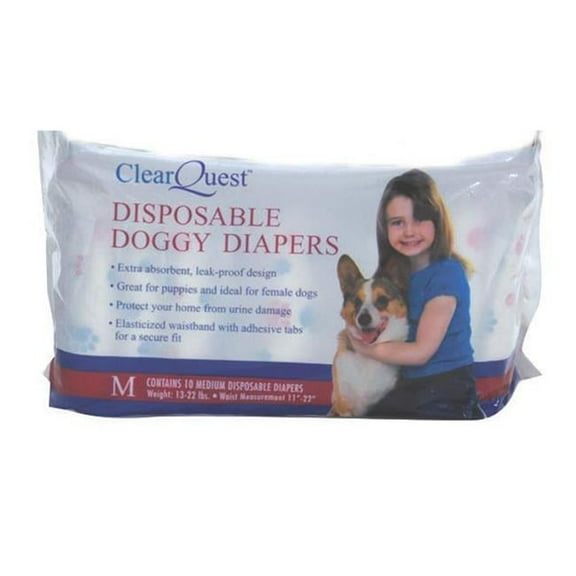 Pet Pals  ClearQuest Disposable Doggy Diapers Med