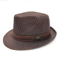 thumbnail image 4 of Summer Hot Sales Under $5 Coffee West Wide Brim Cap for Men Women GIJNRIUIUA Men's Mesh Hat Breathable Summer Sun Hat Short Brim Panama Hat With Trucker Hats, 4 of 6