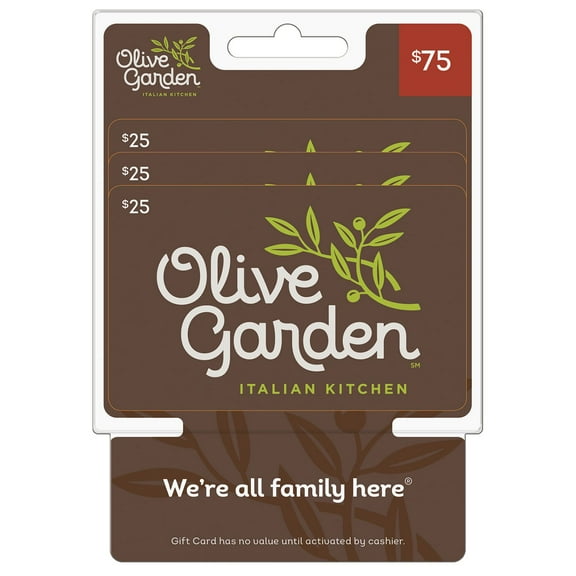 Olive Garden $75 Gift Card Multi-Pack, 3 x $25