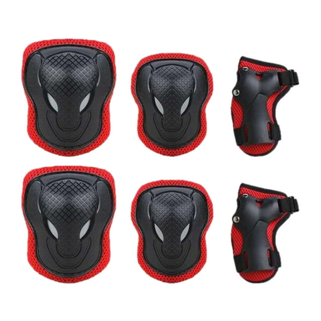 de equipo de protección para y jóvenes, rodilleras 6 en un, coderas, muñequeras, de es para patines de ruedas - Rojo XS DYNWAVEMX Rodilleras para patinaje