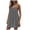 Light Gray, variant on COMVALUE Open Back Summer Dress for Women Spaghetti Strap Summer Beach Flowing Sundress Swing Solid Color Sundress Black S