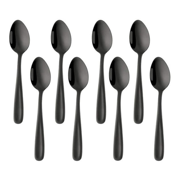 Boovnll Spoons, Teaspoon Set 8Pcs Stainless Steel Coffee Spoons Mocha Spoons Cake Spoons, Kitchen Gadgets, Plastic Spoons, Spoon