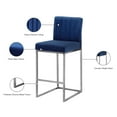 thumbnail image 2 of Meridian Furniture Giselle 26"H Velvet Counter Stool in Navy, 2 of 5