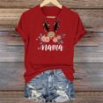 thumbnail image 5 of VBTAPA Women Happy Easter T Shirt Bunny Eggs Graphic T-Shirt Funny Letter Printed Tee Shirts Loose Fit Crewneck Short Sleeve Tops Red XXL, 5 of 6