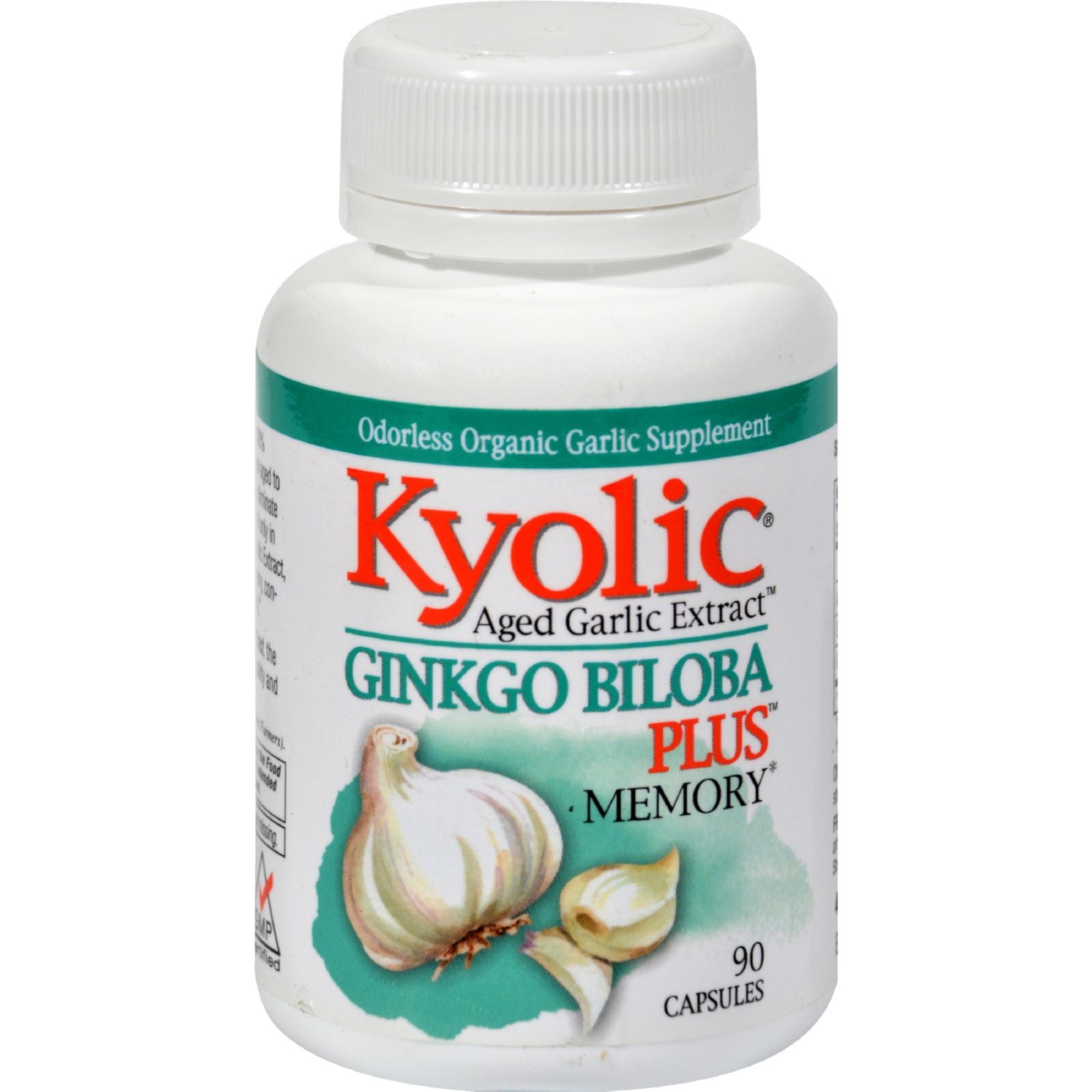 Kyolic Aged Garlic Extract Ginkgo Biloba Plus Memory 90 Capsules