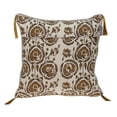 thumbnail image 7 of Nassau Collection Floral Diamond Pattern Cotton Throw Pillow - 18" - Beige and Gold, 7 of 7