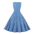 thumbnail image 4 of IDALL Robes de Bal, Robes Formelles Femmes Robes de Cocktail Vintage 2023 Robe de Fête de Thé Robe d'Invité de Mariage Robe de Graduation, Robes Fluides, Robes de Petite Taille Robe Bleue S, 4 of 8
