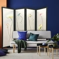 thumbnail image 2 of HomeRoots 342766 78 x 1 x 63 in. Multicolor Fabric & Wood Flourshing Screen, 2 of 2