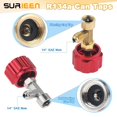 thumbnail image 2 of Tuyau de Charge Réfrigérant R134A R12 R22 avec Kit de Jauge, Tuyau de Recharge AC avec Jauge et Valve de Robinet de Perçage BPV31, Robinet de Canette R134A, Robinet de Canette R1234yf, R134A R1234yf Côté Bas Couple Rapide, 2 of 5