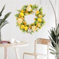 thumbnail image 5 of Tahtuvzn Home Decor Clearance! Lemon Simulated Flower Wreath Fresh Plant Weaving Door Hanging Home Decoration, Gifts for Friend, 5 of 6