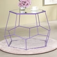 thumbnail image 5 of Furniture of America Zen Mirrored Top Nesting Table (Set of 2), Purple, 5 of 7