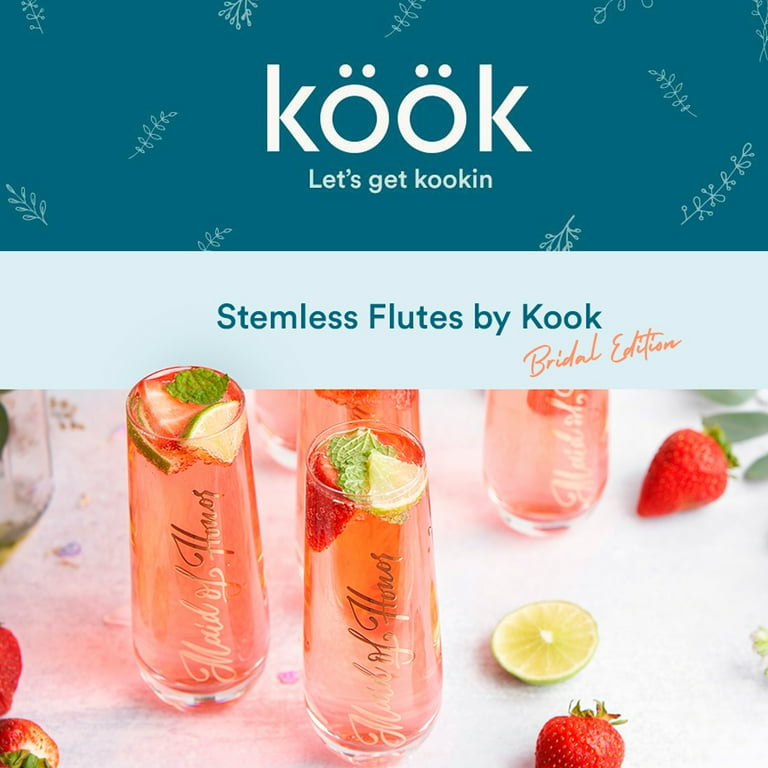 Classic Monogram Stemless Champagne Flutes & Wine Glasses