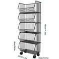 thumbnail image 3 of Taicans Fruit Vegetable Basket for Kitchen,5 Tier Stackable Fruit Vegetable Storage Baskets with Wheels,Adjustable Vegetable Storage Rack,Vegetable & Fruit Organizer, 3 of 8