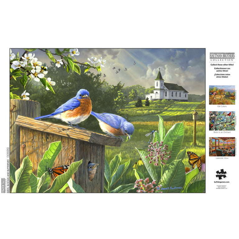 Buffalo Games 1000-Piece Hautman Brothers - Birds, Blooms and Butterflies  Interlocking Jigsaw Puzzle 