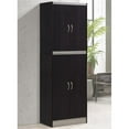 thumbnail image 2 of Hodedah 4 Door Kitchen Pantry 4 Shelves 5 Compartments in Chocolate-Grey Wood, 2 of 7