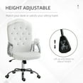 thumbnail image 3 of Vinsetto Home Office Chair with Adjustable Height and Tilt, White, 3 of 9
