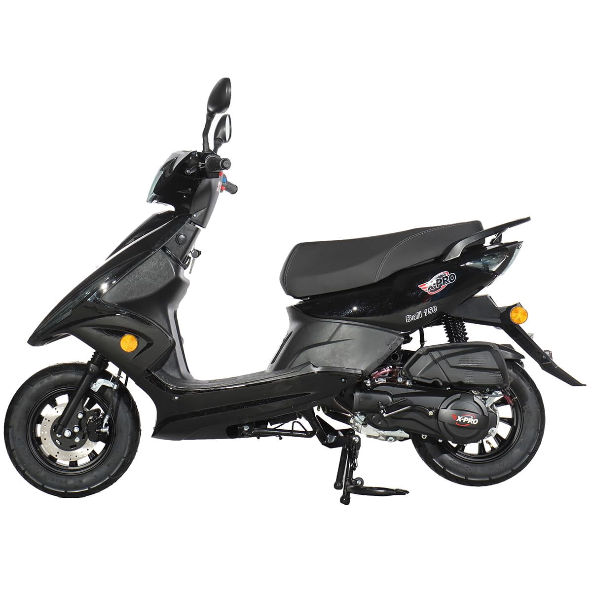 X-Pro Brand New 150cc Gas Powered Moped Scooter, 10" Aluminum Wheels Electric Start Large Headlights