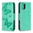 thumbnail image 3 of Allytech iPhone 11 Pro Case (5.8"), Slim Fit PU Leather Folio Butterfly Embossed Shockproof Wrist Hand Strap Flip Cards Holder Wallet Case TPU Back Cover for Apple iPhone 11 Pro 5.8-inch, Green, 3 of 8