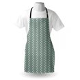 thumbnail image 3 of Spring Apron Old Fashion Flowers with Rococo Influences Essence Lace Pattern Print, Unisex Kitchen Bib Apron with Adjustable Neck for Cooking Baking Gardening, Pale Sage Green White, by Ambesonne, 3 of 3