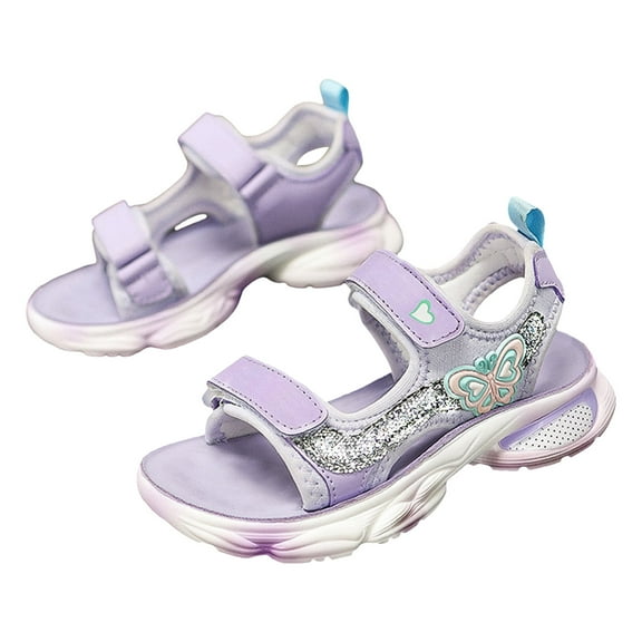 Mostsola Girls Sandals Adjustable Double Strap Open Toe Athletic Shoes Lightweight Soft Sole Sandals