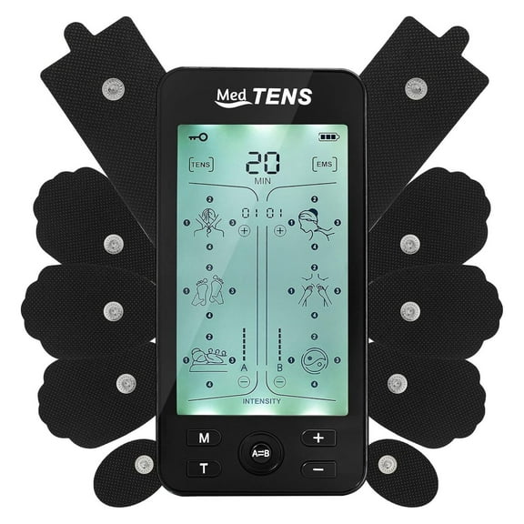 Tens Unit Machine Device 24 Massage Modes Newest Model Muscle Stimulator for Lower Back Neck Shoulder Massager Comes With 10 Pads [5 Pairs]